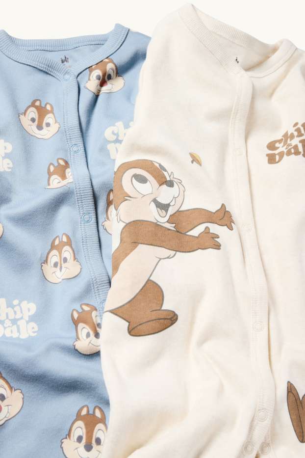 Baby Boys - Multipack of 2 - Chip ‘n’ Dale - baby sleepsuit - blue