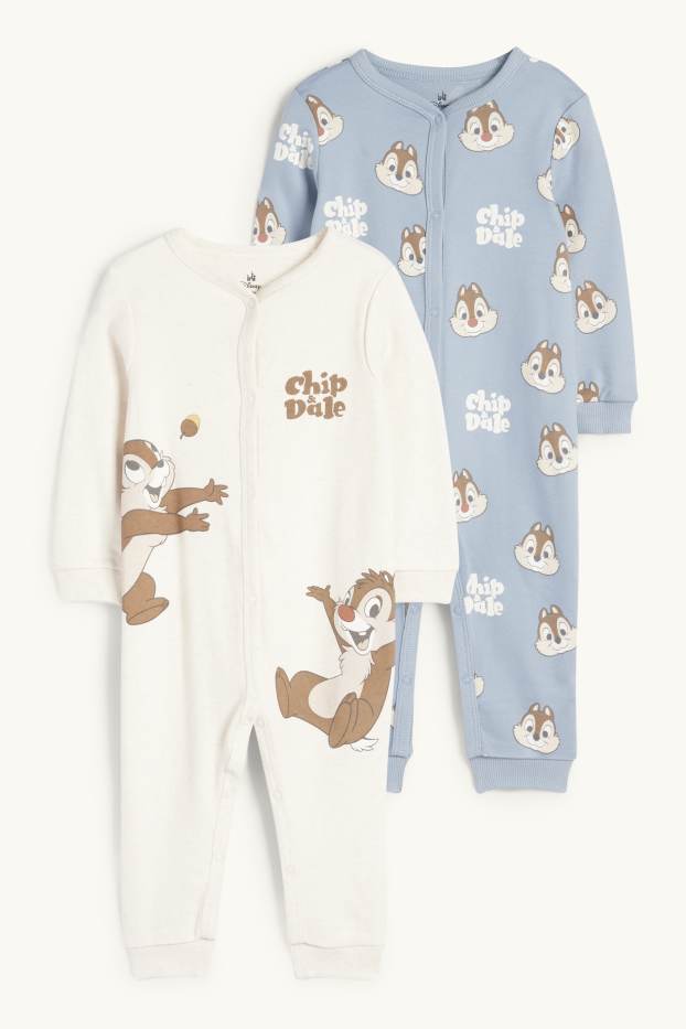 Baby Boys - Multipack of 2 - Chip ‘n’ Dale - baby sleepsuit - blue