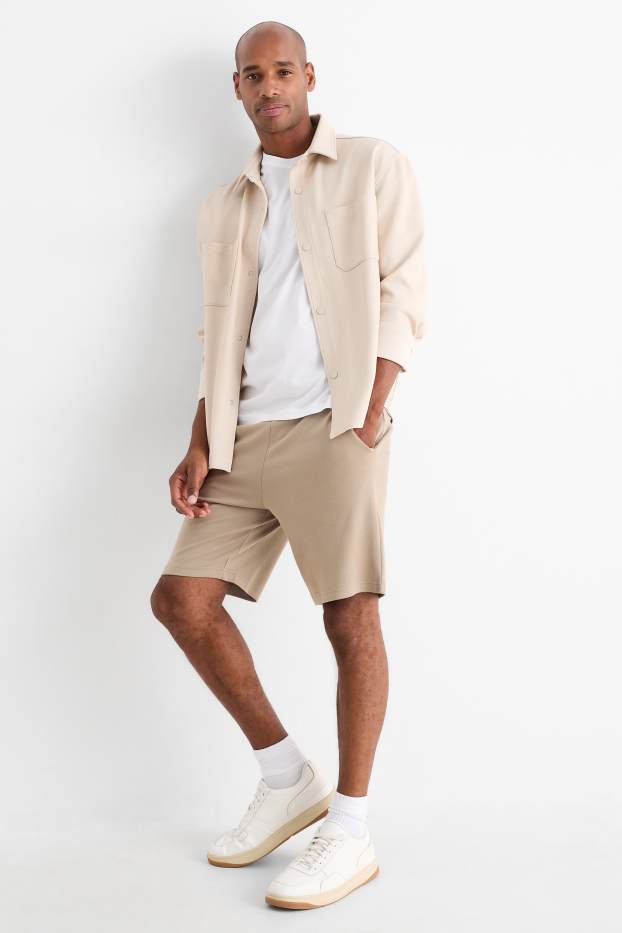 Herren - Sweatshorts - beige