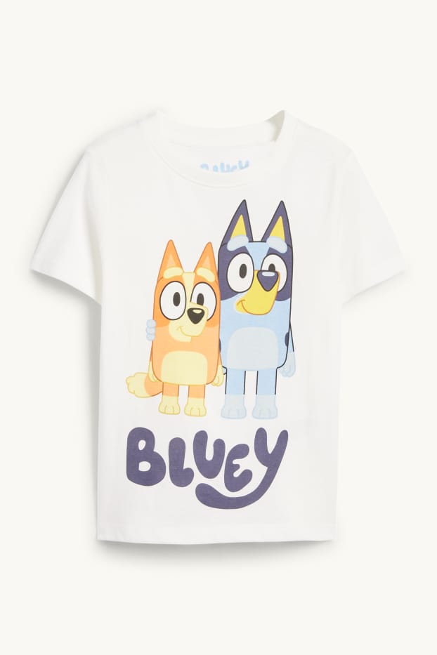 Children Boys - Bluey - short sleeve T-shirt - white