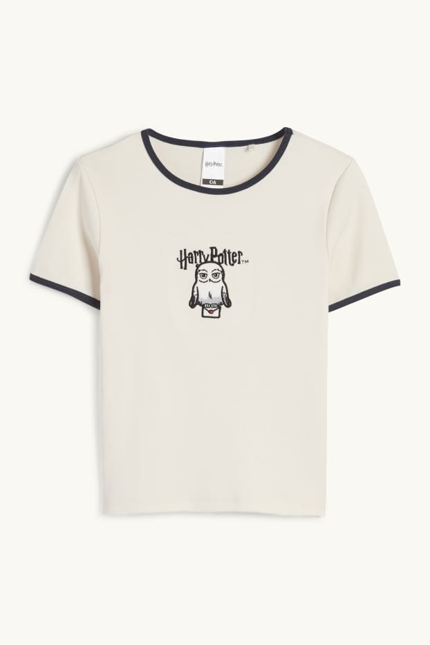 Children Girls - Harry Potter - short sleeve T-shirt - ribbed - cremewhite