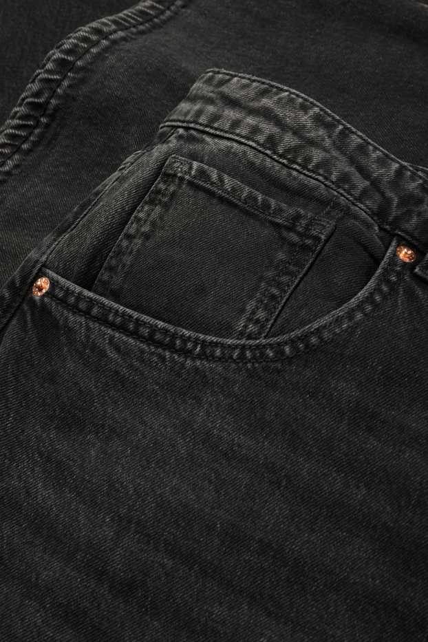 Femmes - Wide leg jean - high waist - jean gris foncé