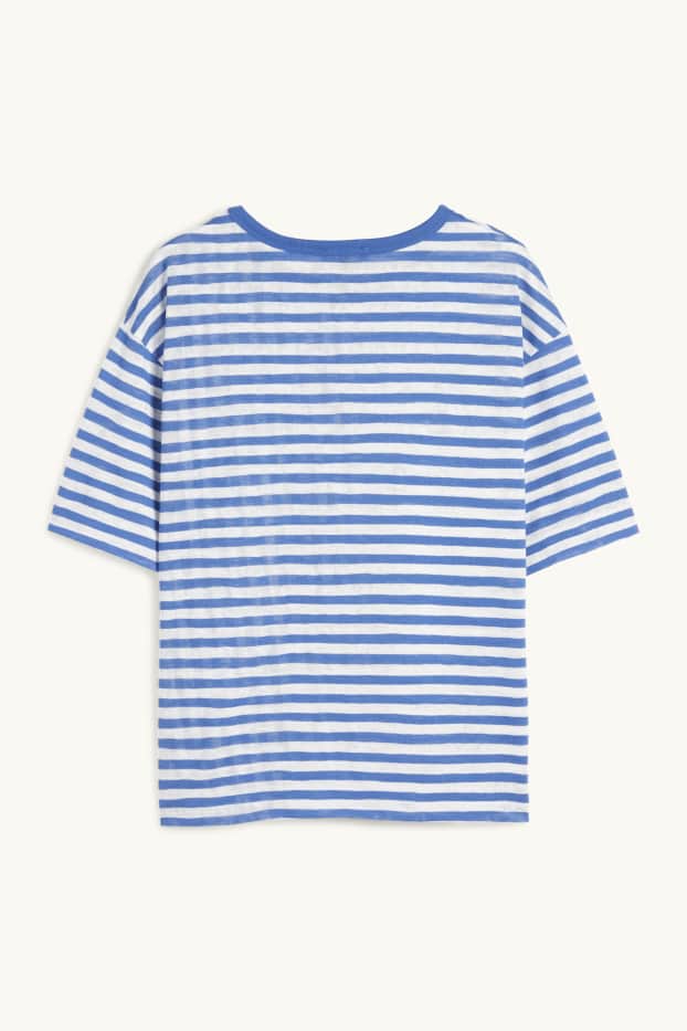 Dona - Samarreta de màniga curta - relaxed fit - de ratlles - blau/blanc