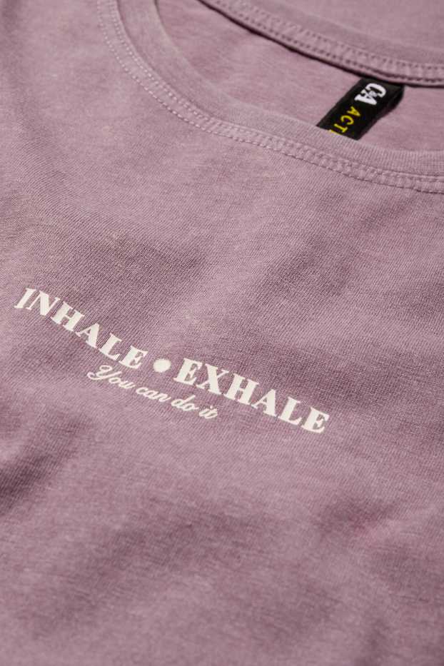 Donna - T-shirt sportiva - viola melange