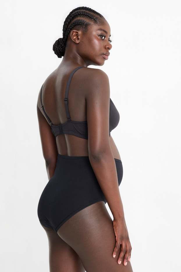 Dames - Set van 2 - voedings-BH zonder beugels - zwart