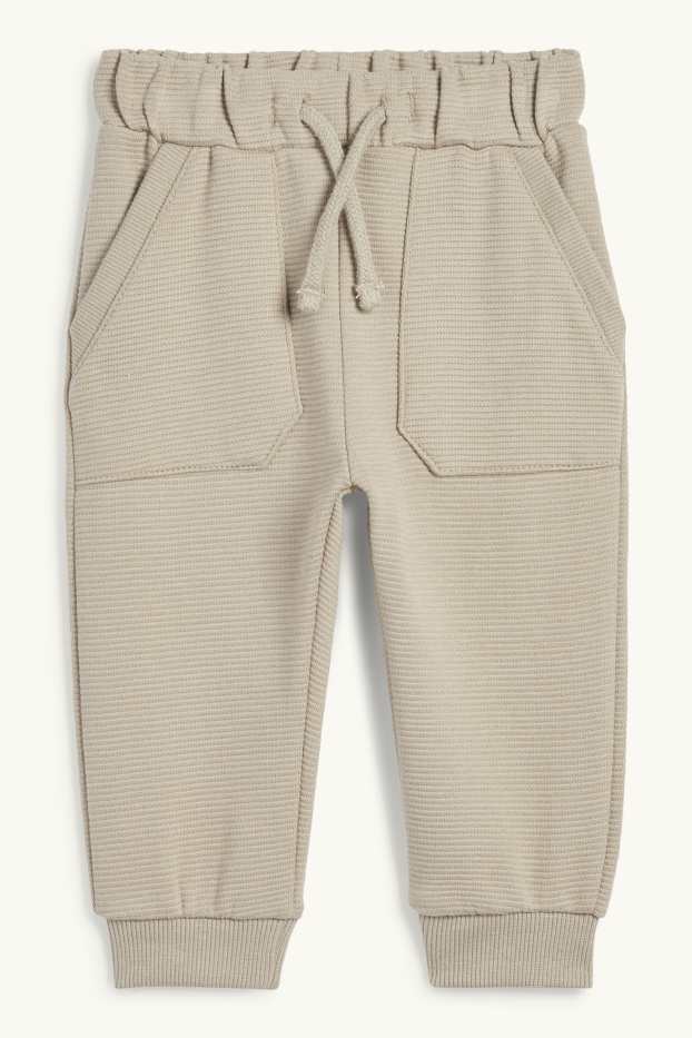 Baby Boys - Baby outfit - ribbed - 2 piece - beige