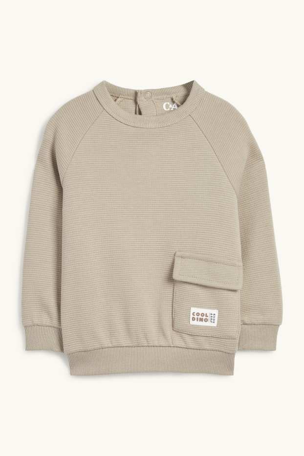 Baby Boys - Baby outfit - ribbed - 2 piece - beige