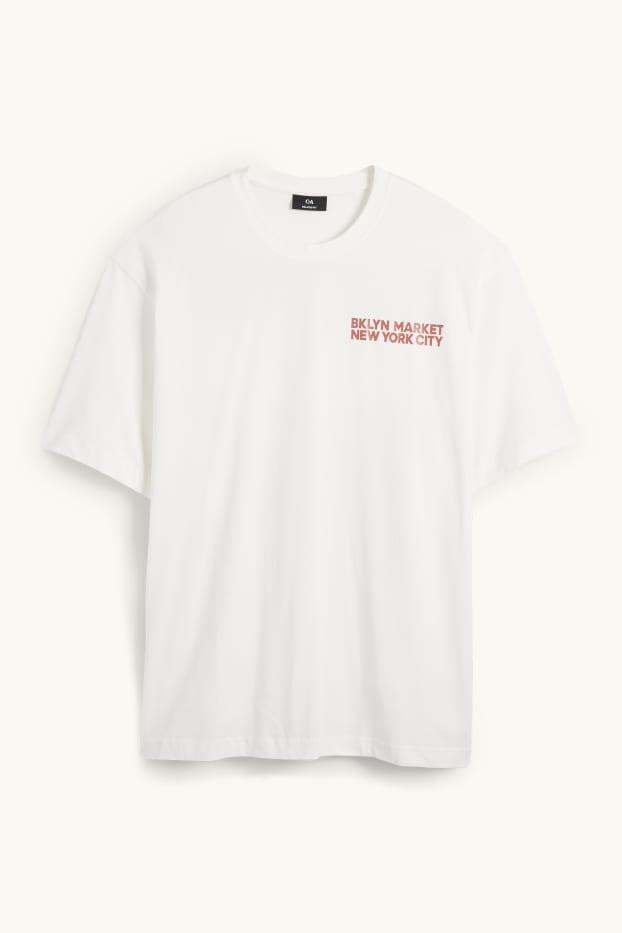Herren - T-Shirt - Relaxed Fit - weiß