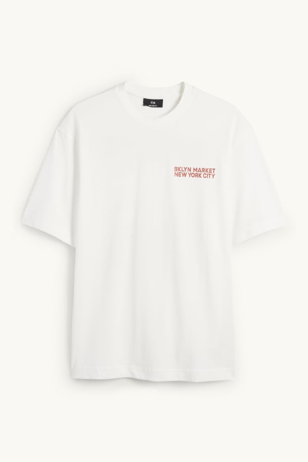Herren - T-Shirt - Relaxed Fit - weiß