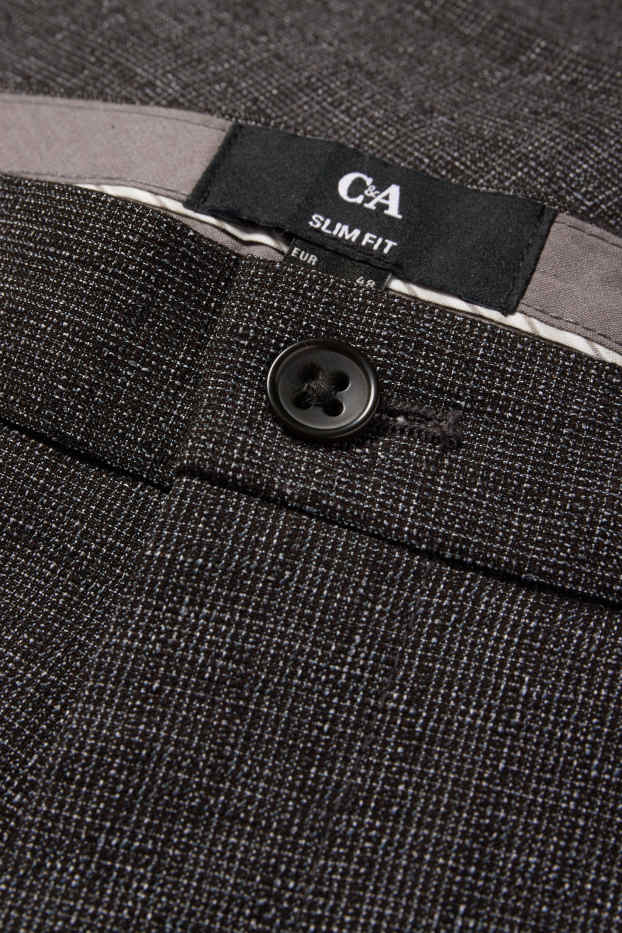 Hommes - Pantalon de costume - slim fit - Flex - LYCRA® - gris foncé