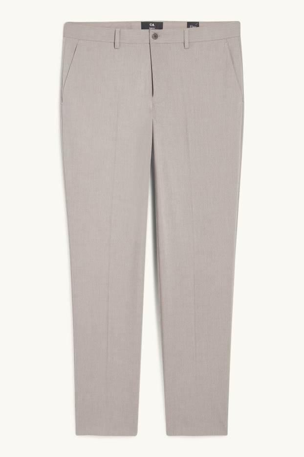 Herren - Baukasten-Hose - Slim Fit - Flex - grau