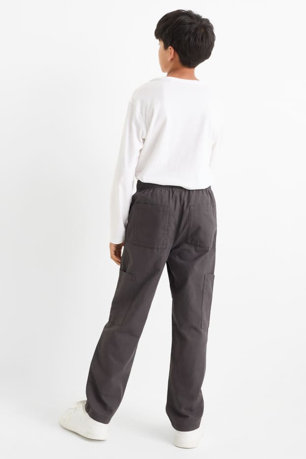 Nen - Pantalons cargo - gris fosc