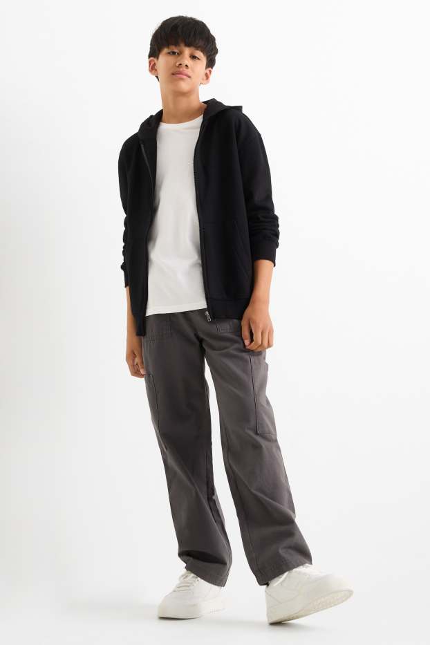Nen - Pantalons cargo - gris fosc