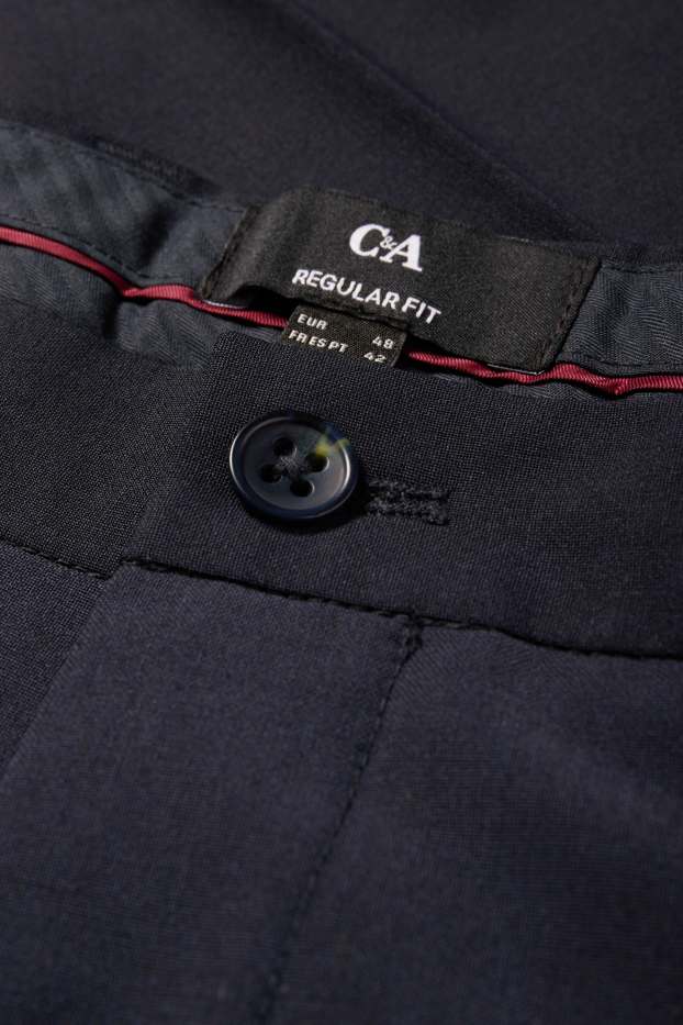 Herren - Baukasten-Hose - Regular Fit - Flex - Schurwoll-Mix - dunkelblau