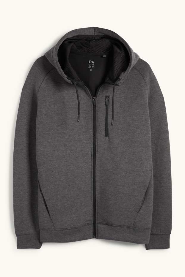 Home - Jaqueta tècnica amb caputxa - gris fosc jaspiat