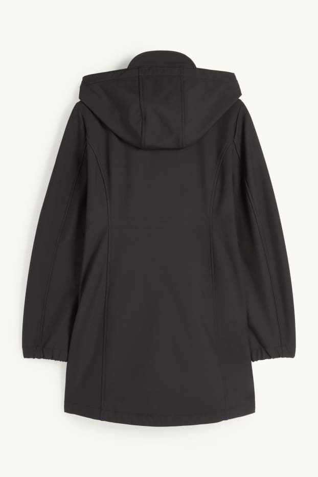 Femmes - Veste souple de grossesse avec capuche et empiècement porte-bébé - noir