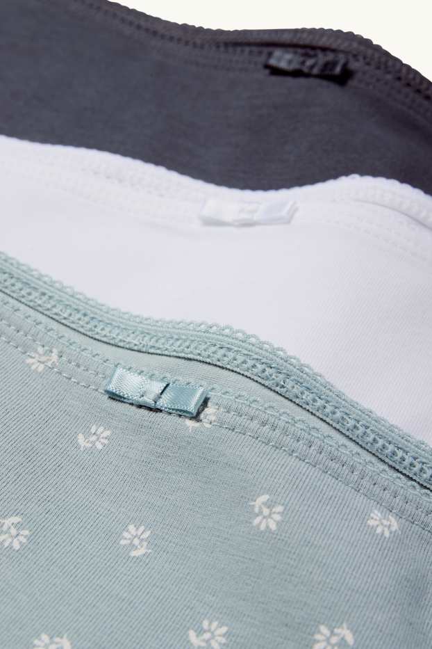 Femmes - Lot de 3 - shortys - bleu / blanc