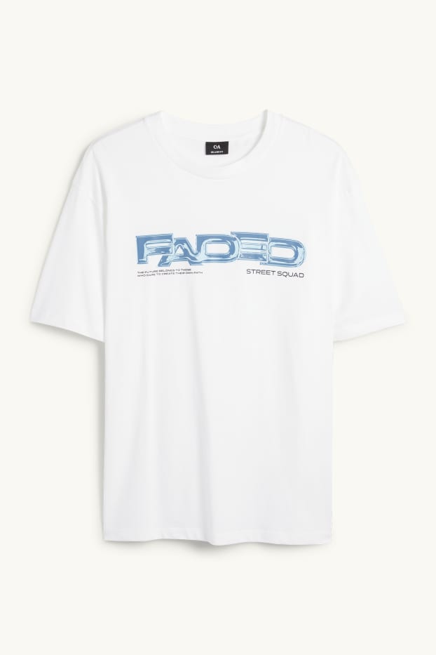 Hommes - T-shirt - relaxed fit - blanc