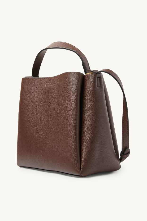 Femmes - Sac à bandoulière - matière synthétique - marron foncé