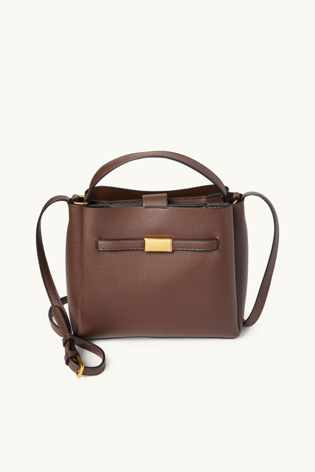 Femmes - Sac à bandoulière - matière synthétique - marron foncé
