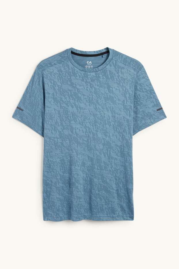 Hombre - Camiseta funcional - con textura - azul