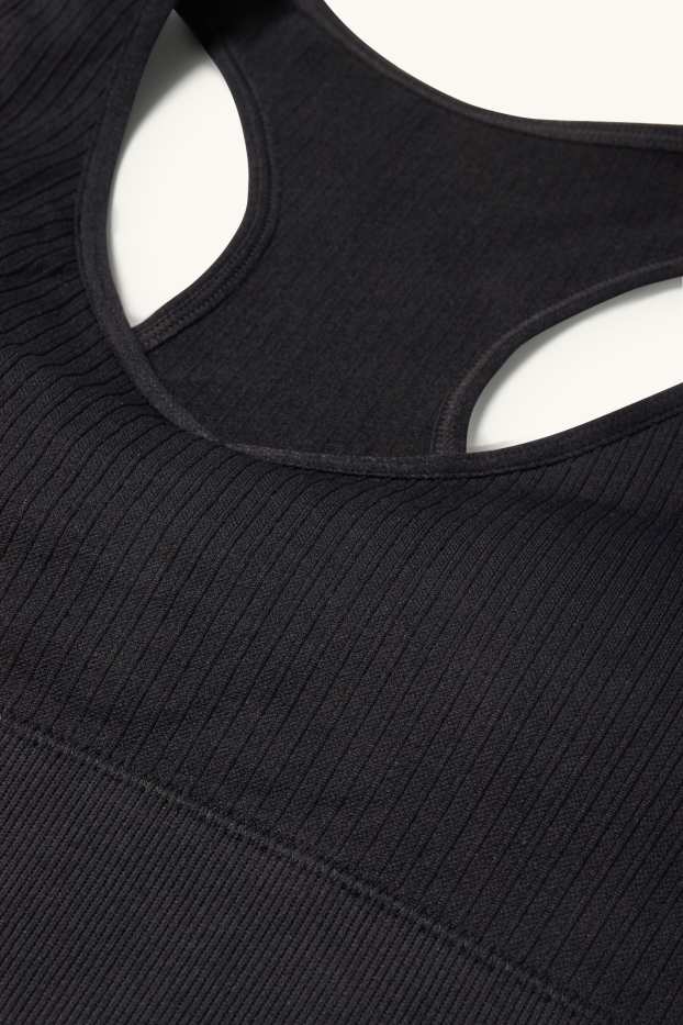 Damen - Funktions-BH - wattiert - seamless - schwarz