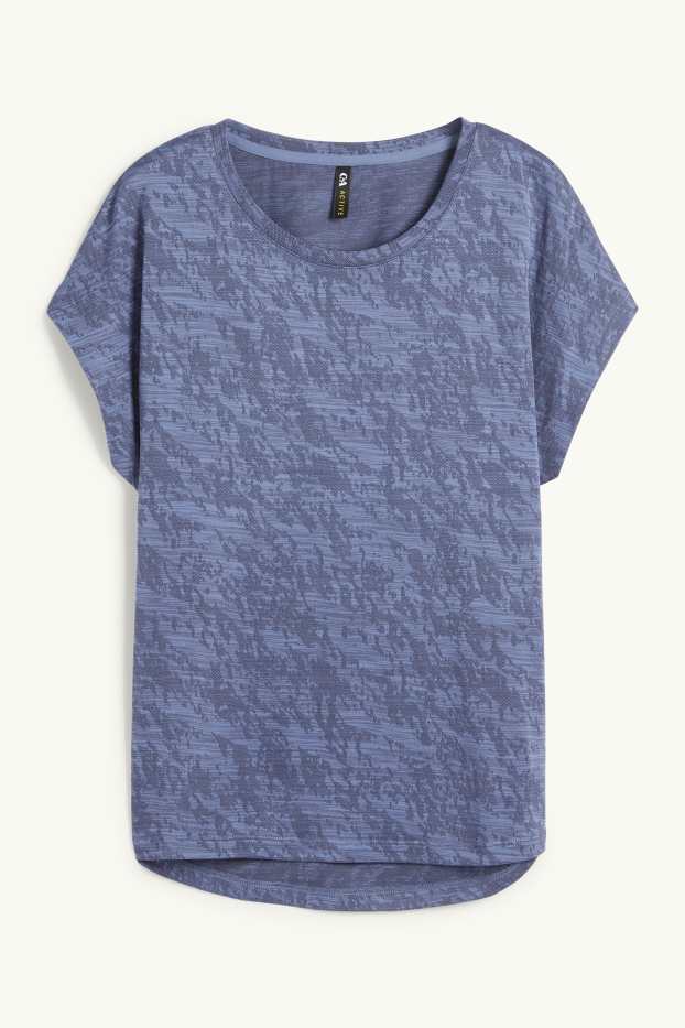 Femmes - Haut de sport - finition texturée - bleu foncé