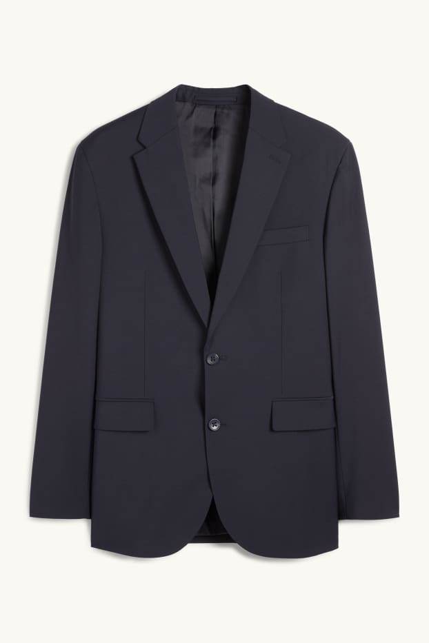 Herren - Baukasten-Sakko - Regular Fit - Flex - Schurwoll-Mix - dunkelblau