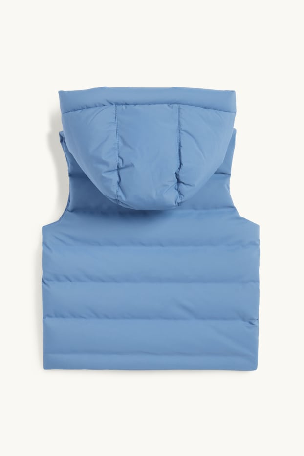 Children Boys - Quilted gilet with hood - water-repellent - light blue