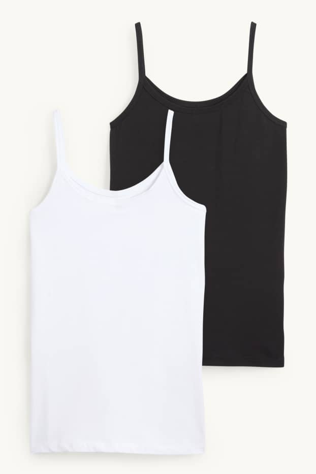 Bambine - Confezione da 2 - canotta - bianco