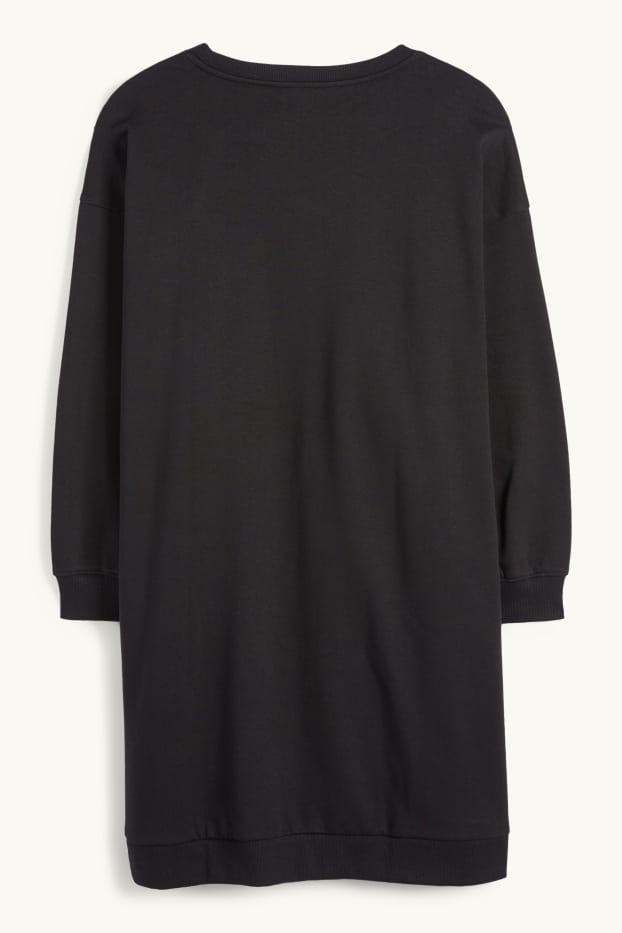 Femei - Rochie din molton - negru