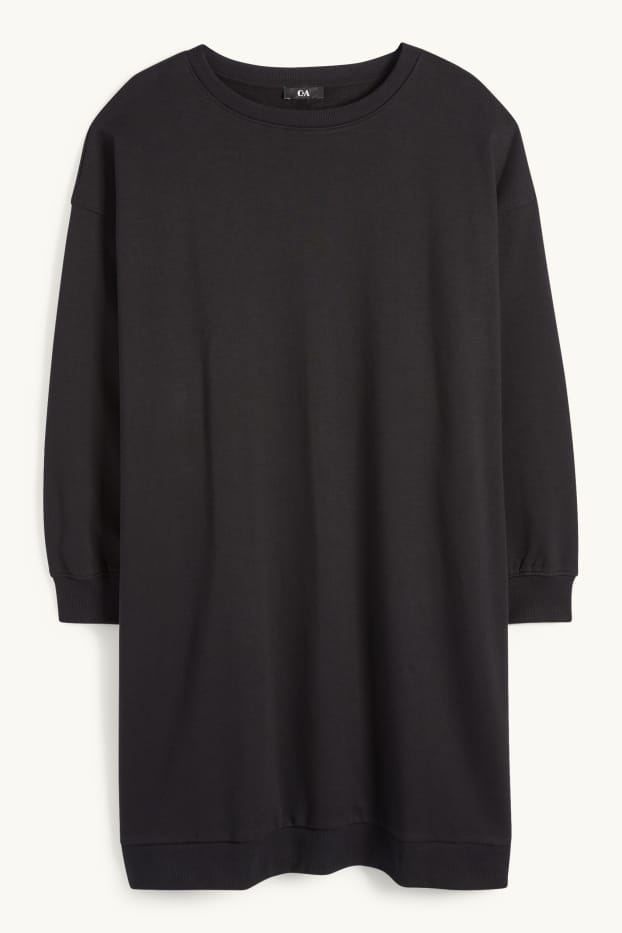 Femei - Rochie din molton - negru