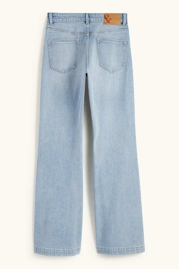 Mujer - Loose flared jeans - mid waist - vaqueros - azul claro