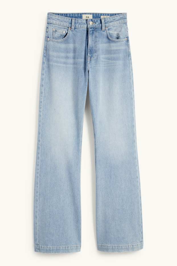 Mujer - Loose flared jeans - mid waist - vaqueros - azul claro