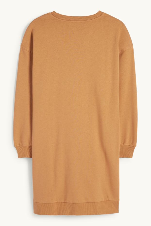 Women - Sweatshirt dress - brown
