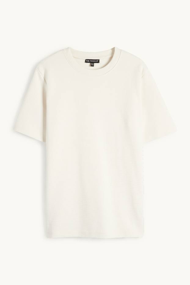 Children Boys - Short sleeve T-shirt - textured - cremewhite