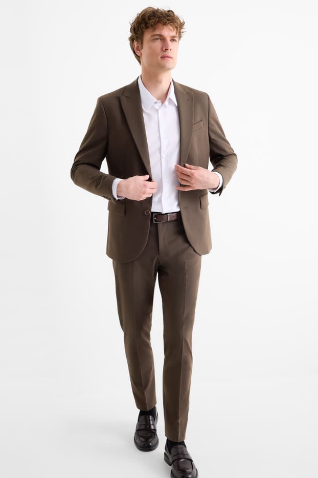 Herren - Baukasten-Hose - Slim Fit - Flex - dunkelbraun