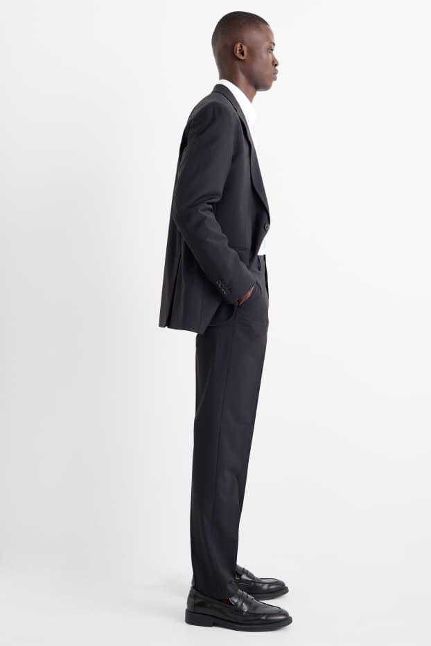 Herren - Baukasten-Hose - Regular Fit - Flex - Schurwoll-Mix - dunkelblau