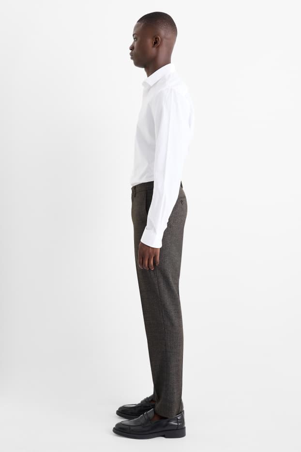 Hommes - Pantalon de costume - slim fit - Flex - LYCRA® - gris foncé