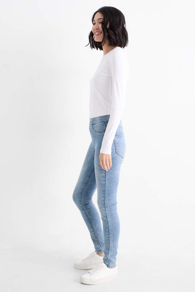 Femei - Multipack 2 perechi - jegging jeans - talie medie - denim-albastru deschis