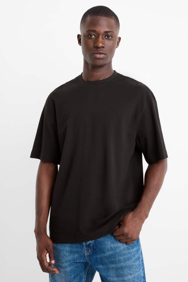 Home - Paquet de 2 - samarreta de mànigues curtes- relaxed fit - negre