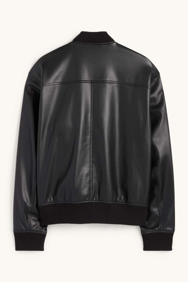 Heren - Blouson - imitatieleer - zwart