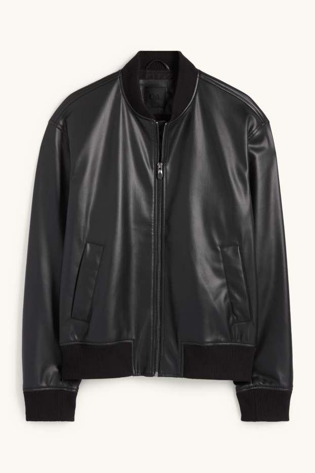 Heren - Blouson - imitatieleer - zwart