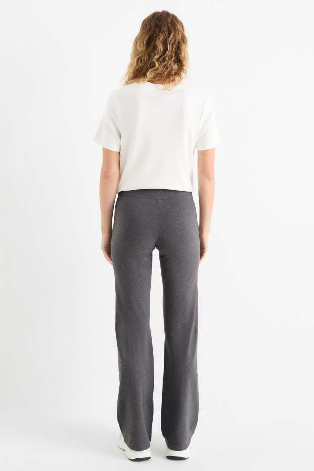 Women - Flared leggings - dark gray