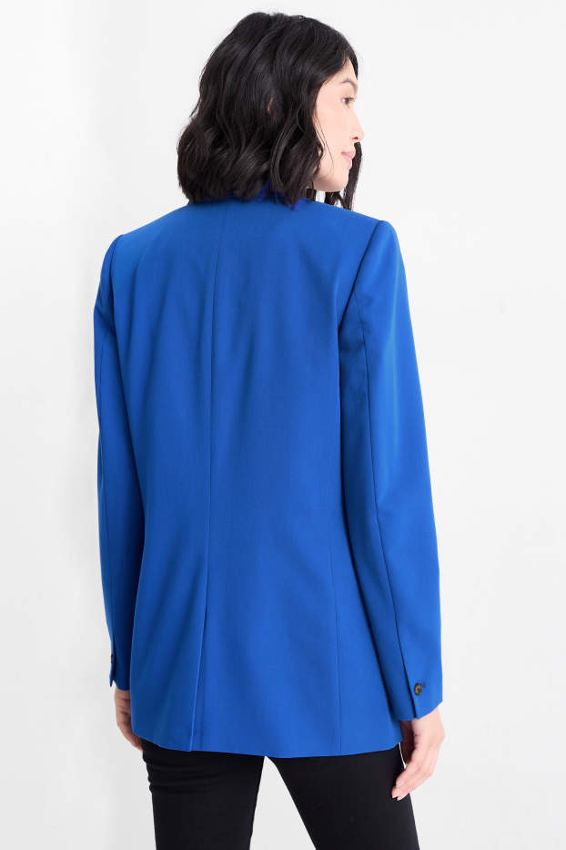 Women - Oversized long blazer - dark blue