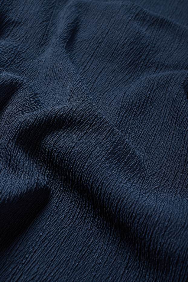 Femmes - Jupe - finition texturée - bleu foncé