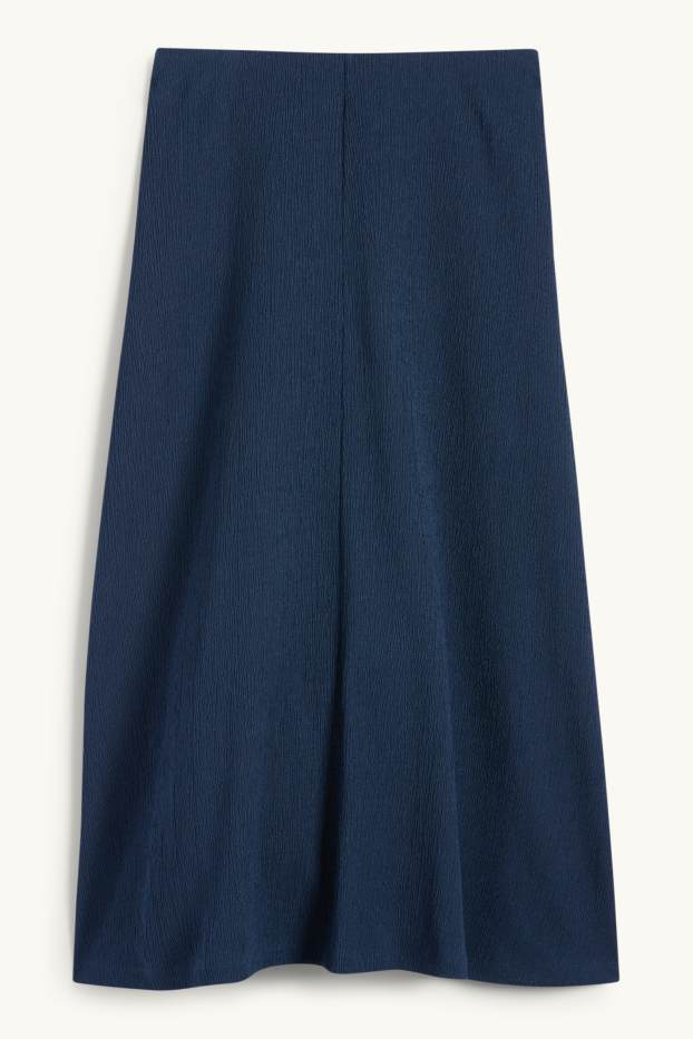 Femmes - Jupe - finition texturée - bleu foncé