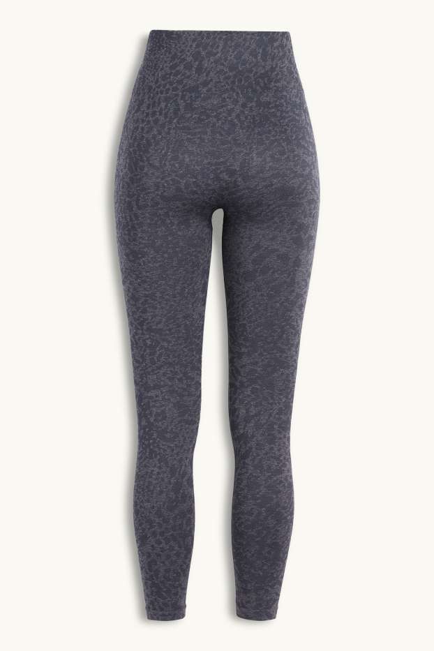 Femmes - Leggings de sport - à motif - bleu foncé