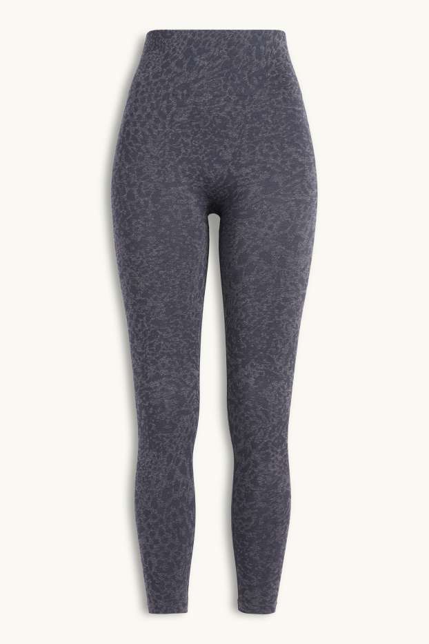 Femmes - Leggings de sport - à motif - bleu foncé