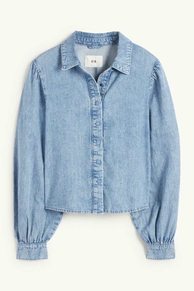 Women - Denim blouse - denim-light blue